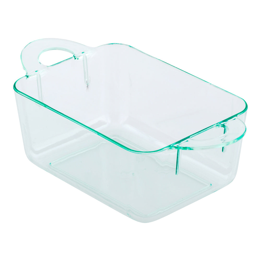 100 3 oz Rectangle Seagreen Plastic Cocottes and 100 Silver Plastic 4" Mini Forks