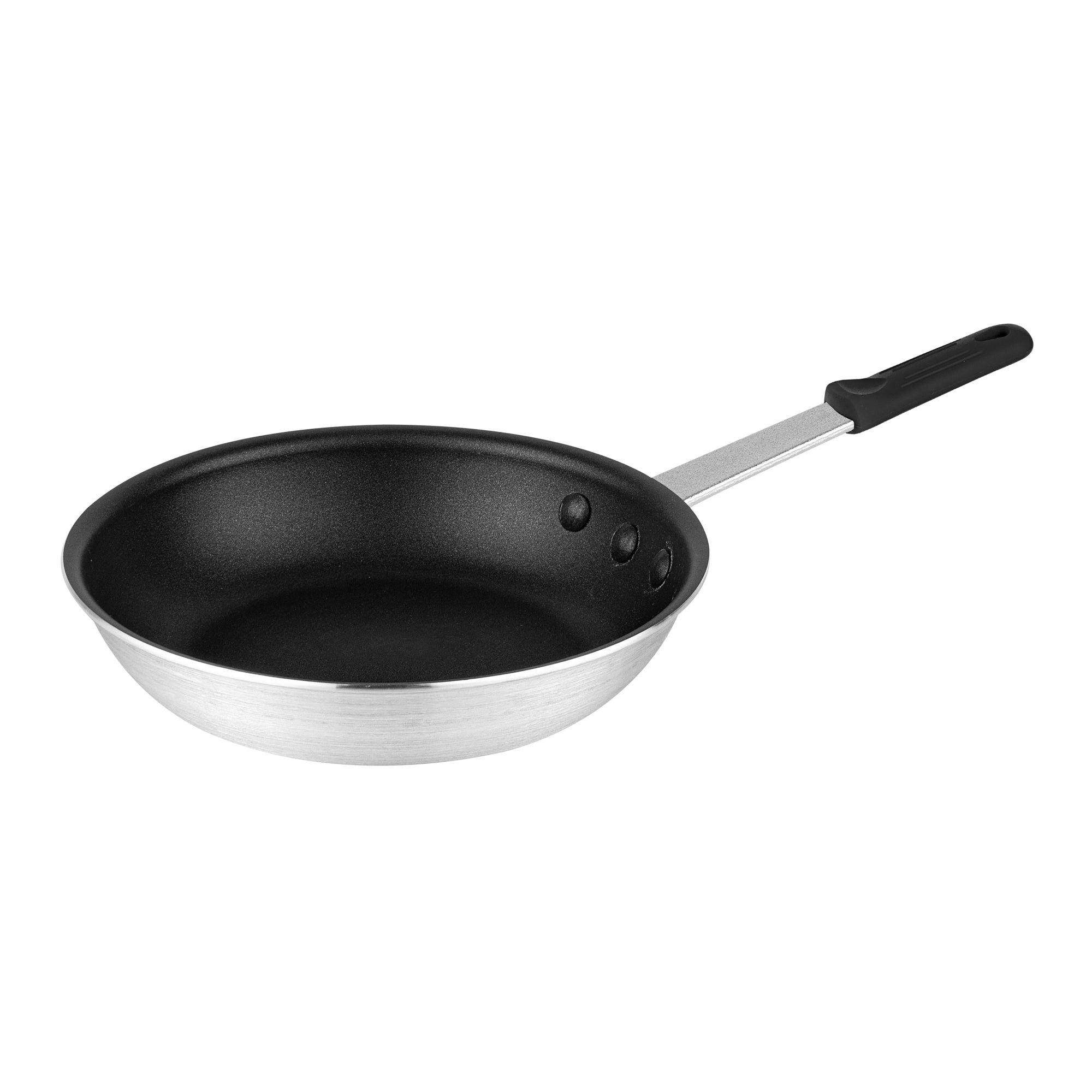 Met Lux 6 Aluminum 9" Non-Stick Fry Pans and 6 Black Silicone Pan Handle Sleeves