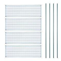 RW Base 4-Tier NSF Green Epoxy Shelving Unit - and 24
