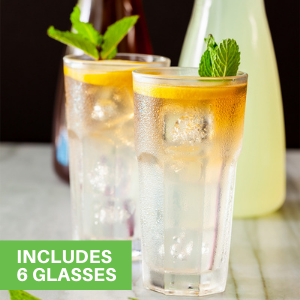 Includes 6 Glasses