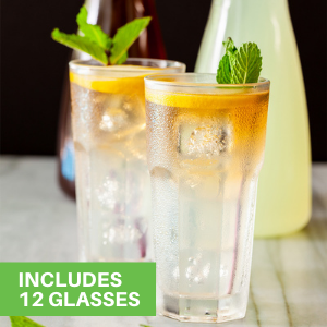 Includes 12 Glasses