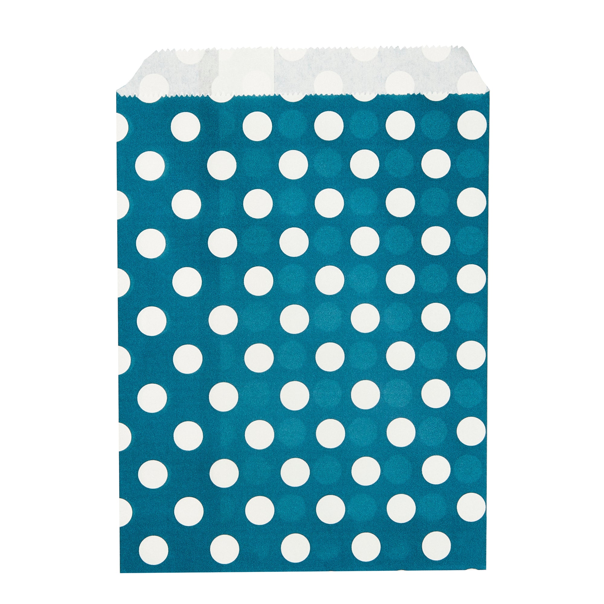 Rectangle Navy Blue Paper Bag - Polka Dots - 7" x 5" - 100 count box