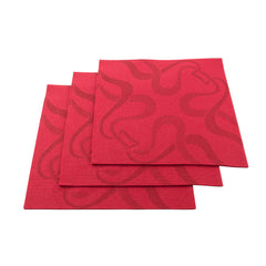 Luxenap Square Vintage Bordeaux Paper Napkin - Air Laid - 15 3/4