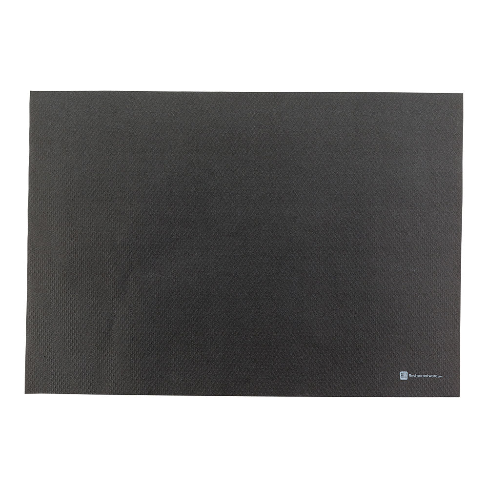 Rectangle Black Paper Placemat - Heavy Weight, Single-Use - 20" x 14" - 1000 count box