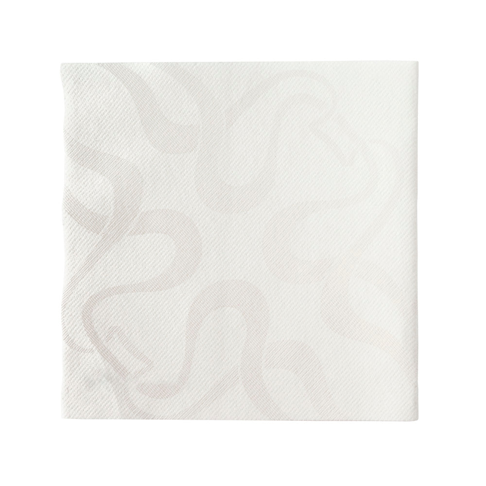 Luxenap Square Vintage White Paper Napkin - Air Laid - 15 3/4" x 15 3/4" - 600 count box