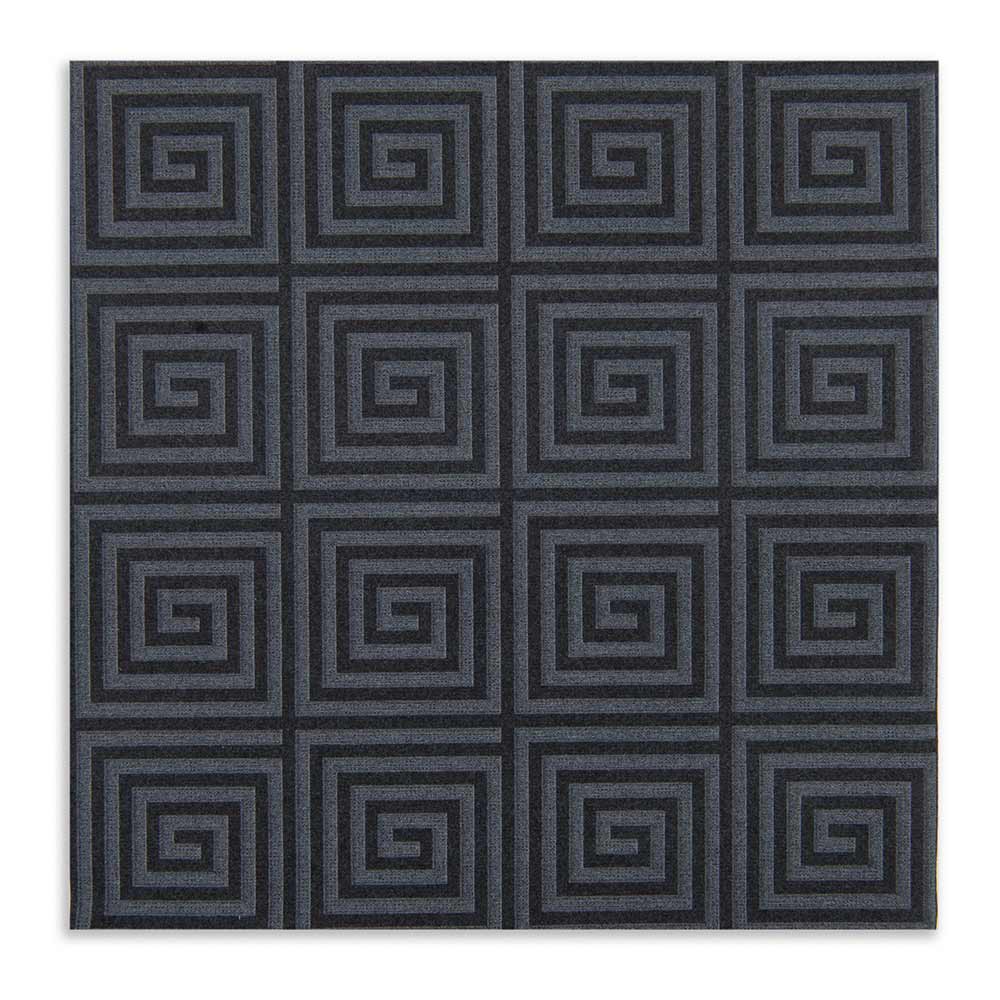 Luxenap Square Greco Black Paper Napkin - Air Laid - 15 3/4" x 15 3/4" - 600 count box