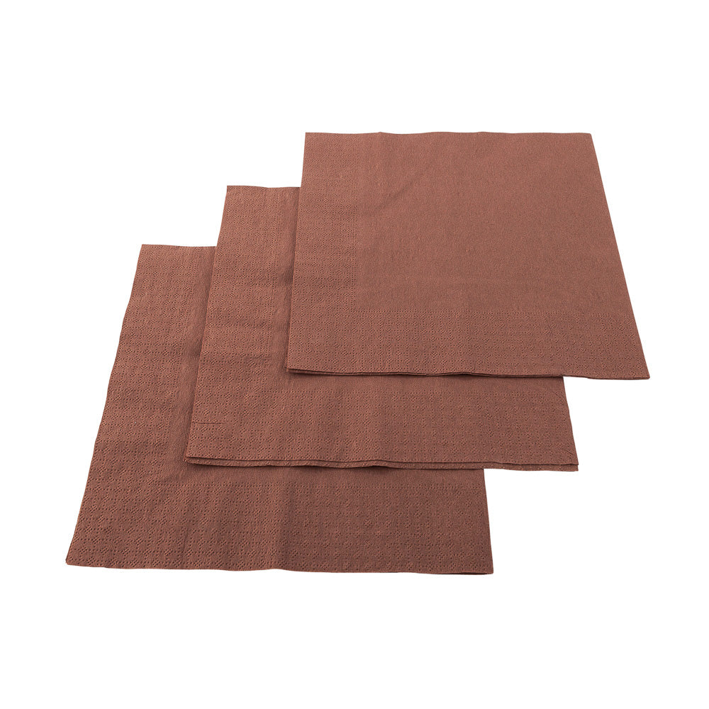 Luxenap Square Brown Paper Napkin - Micropoint, 2-Ply - 15 1/2" x 15 1/4" - 1800 count box