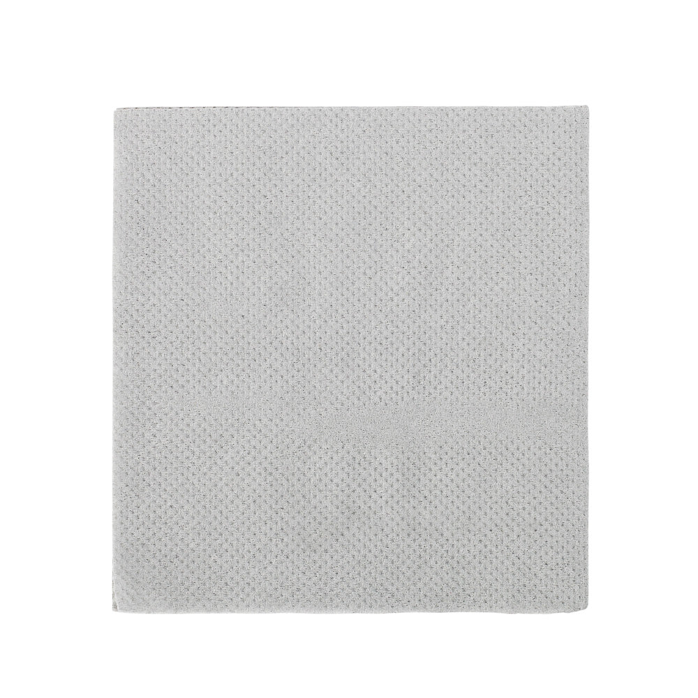 Luxenap Square Gray Paper Cocktail Napkin - Micropoint, 2-Ply - 7 3/4" x 7 3/4" - 4800 count box