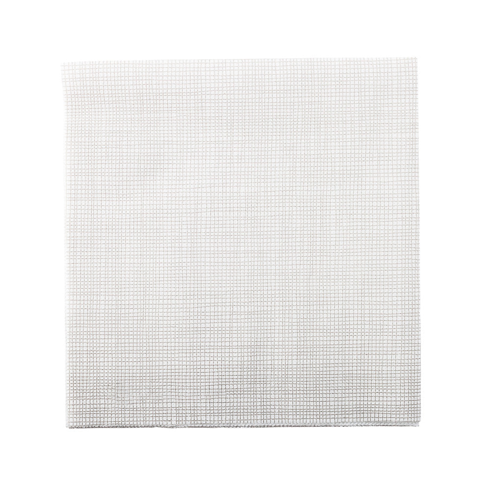 Luxenap Square White Paper Napkin - Micropoint, 2-Ply, with Gray Threads - 15 1/2" x 15 1/4" - 1800 count box