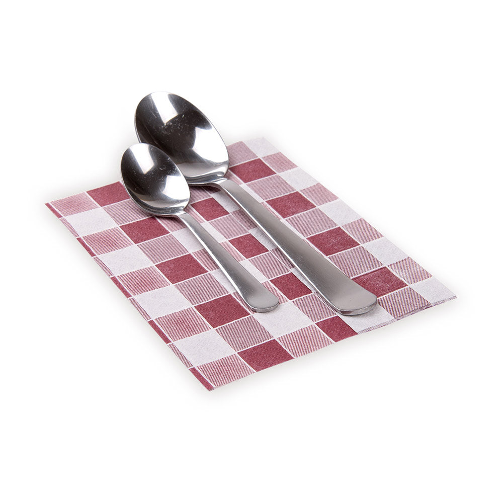 Luxenap Rectangle Bordeaux Paper Napkin - Picnic Print, 1-Ply - 7" x 13 1/2" - 7000 count box