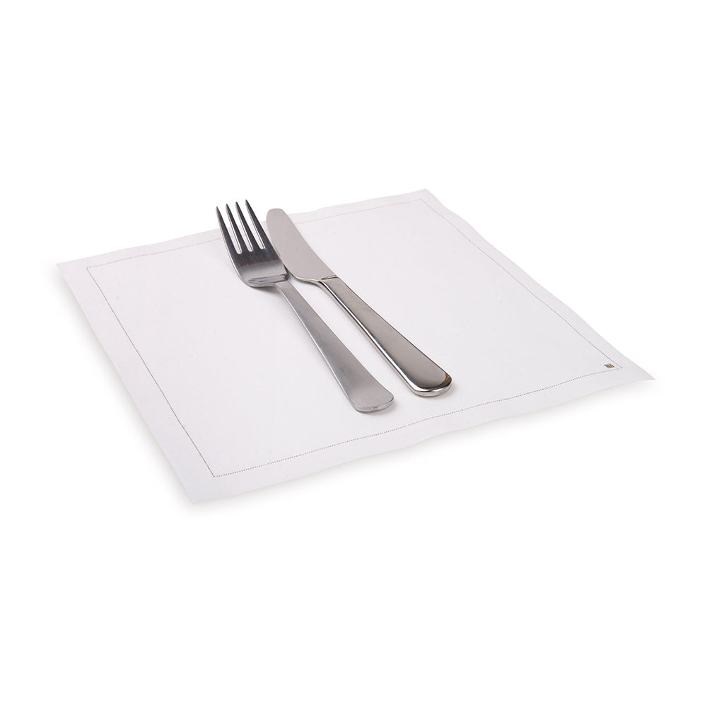 Napluxe Square Ecru Cotton Meal Napkin - Organic , Disposable - 8 3/4" x 8 3/4" - 500 count box