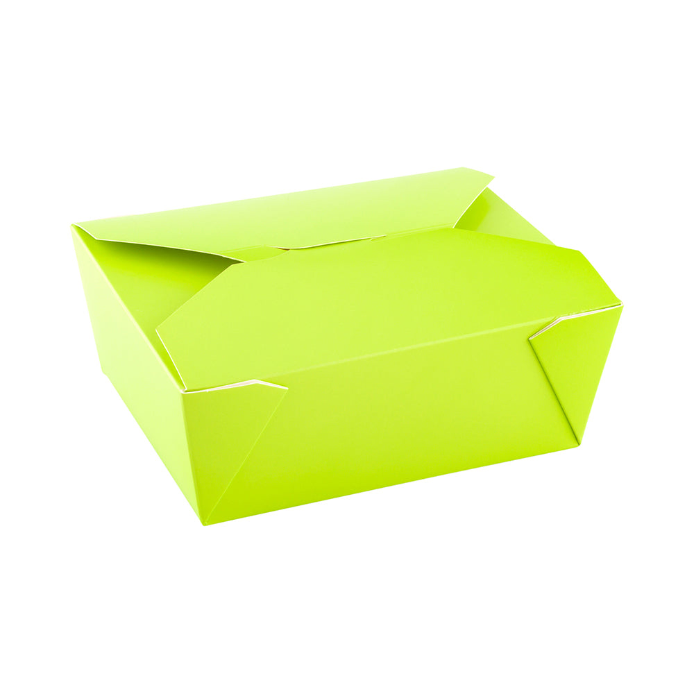 Bio Tek 45 oz Rectangle Eco Green Paper #8 Bio Box Take Out Container - 6 3/4" x 5 1/2" x 2 1/2" - 200 count box