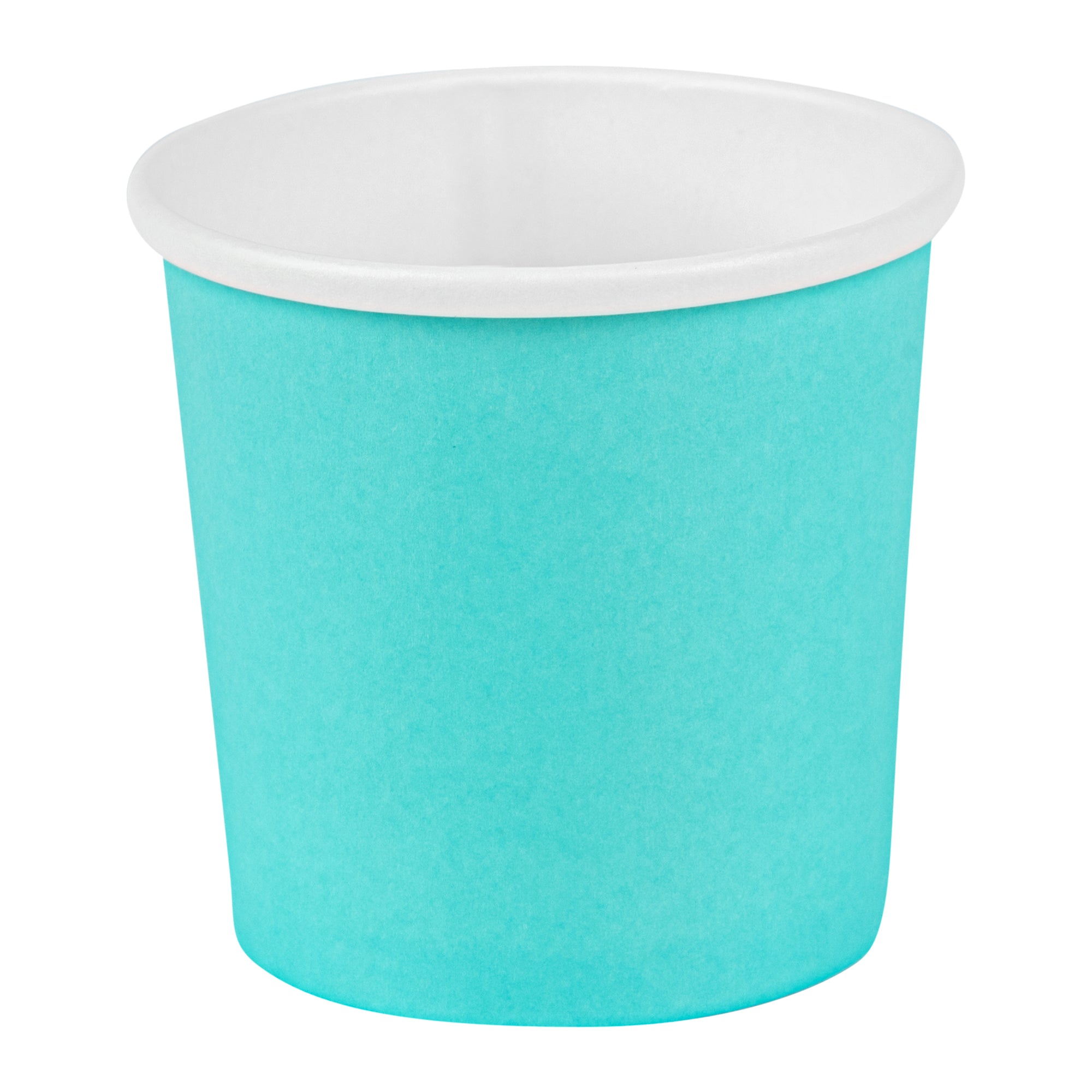 Bio Tek 12 oz Round Turquoise Paper Soup Container - 3 1/2" x 3 1/2" x 3 1/2" - 200 count box