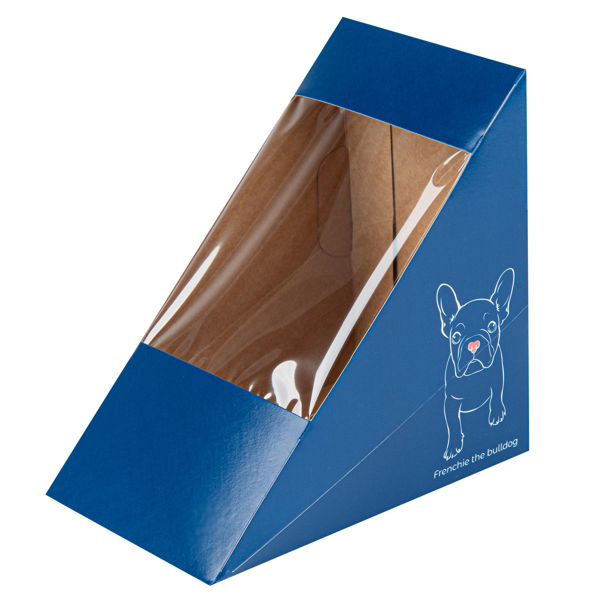 Cafe Vision Triangle Frenchie Paper Large Sandwich Box - 4 3/4" x 4 3/4" x 3 1/4" - 200 count box