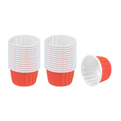 Panificio 1 oz Round Red Paper Small Baking Cup - Pleated - 2