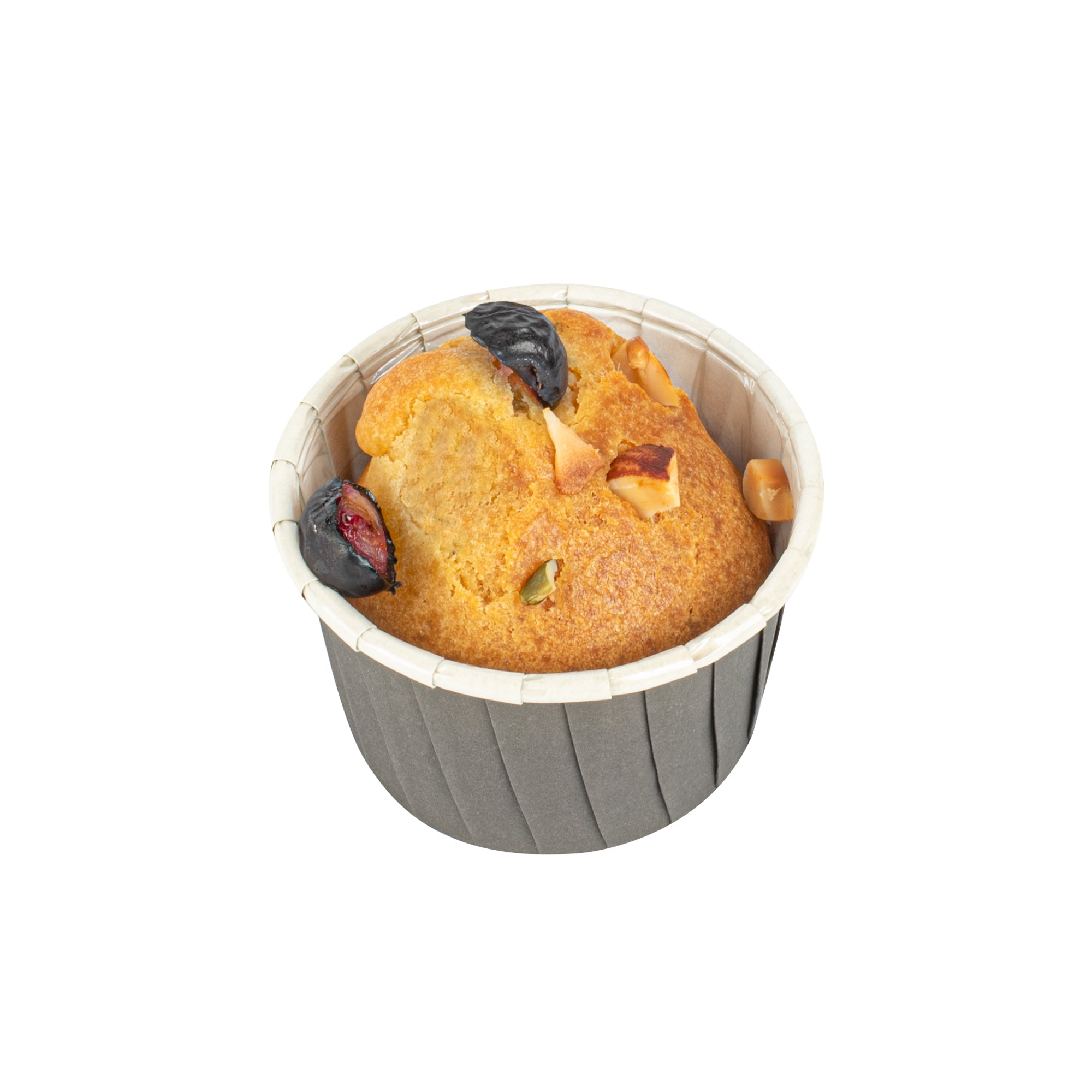 Panificio 2 oz Round Gray Paper Medium Baking Cup - Pleated - 2 1/4" x 2 1/4" x 1 1/2" - 200 count box