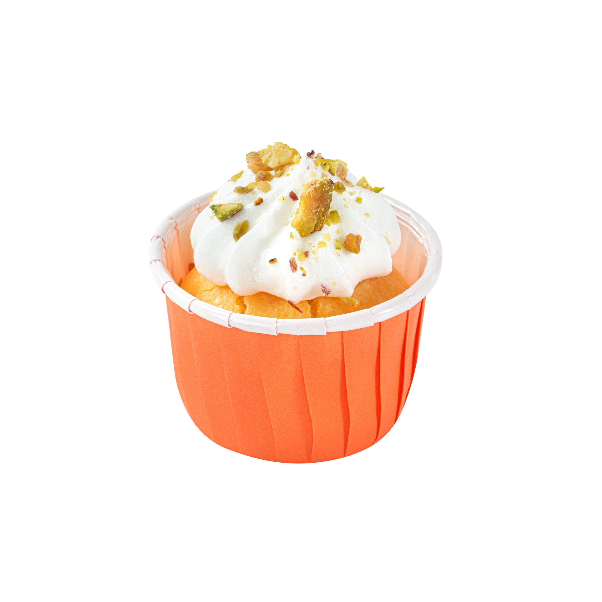 Panificio 2 oz Round Tangerine Orange Paper Medium Baking Cup - Pleated - 2 1/4" x 2 1/4" x 1 1/2" - 200 count box