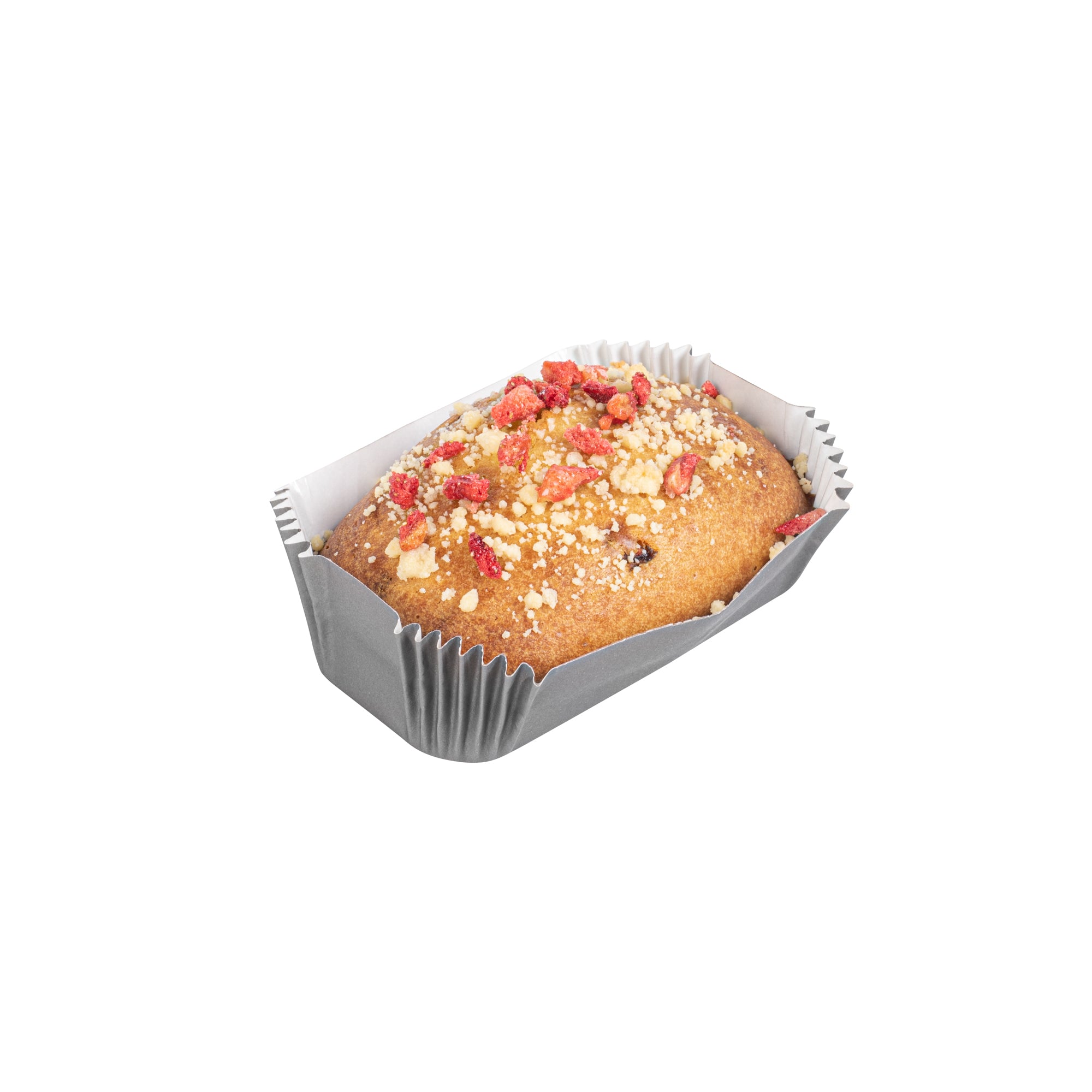 Panificio 5 oz Elliptical Gray Paper Large Baking Cup - Ridged - 4 1/2" x 2 1/2" x 1 1/4" - 200 count box