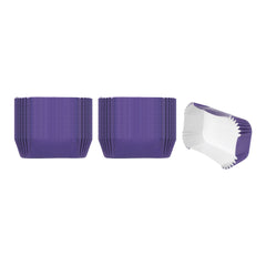 Panificio 5 oz Elliptical Purple Paper Large Baking Cup - Ridged - 4 1/2