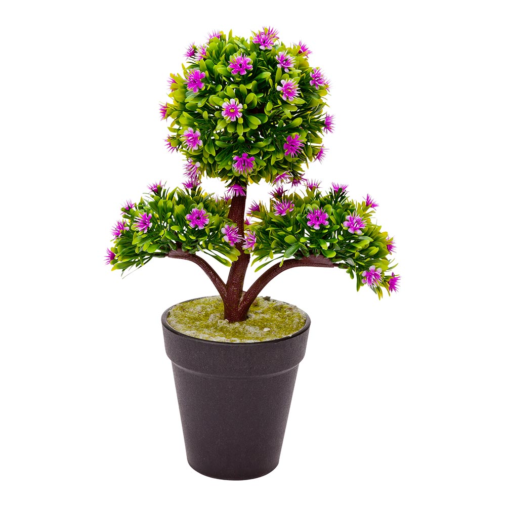 Fiore Round Purple Plastic Mini Crape Myrtle in Plastic Pot - 7 1/2" x 4" x 11" - 12 count box