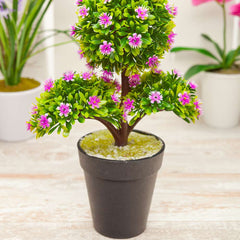 Fiore Round Purple Plastic Mini Crape Myrtle in Plastic Pot - 7 1/2