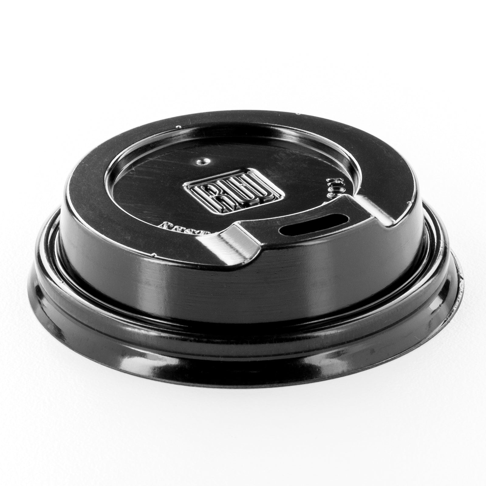 Black Plastic Coffee Cup Lid - Fits 4 oz - 500 count box