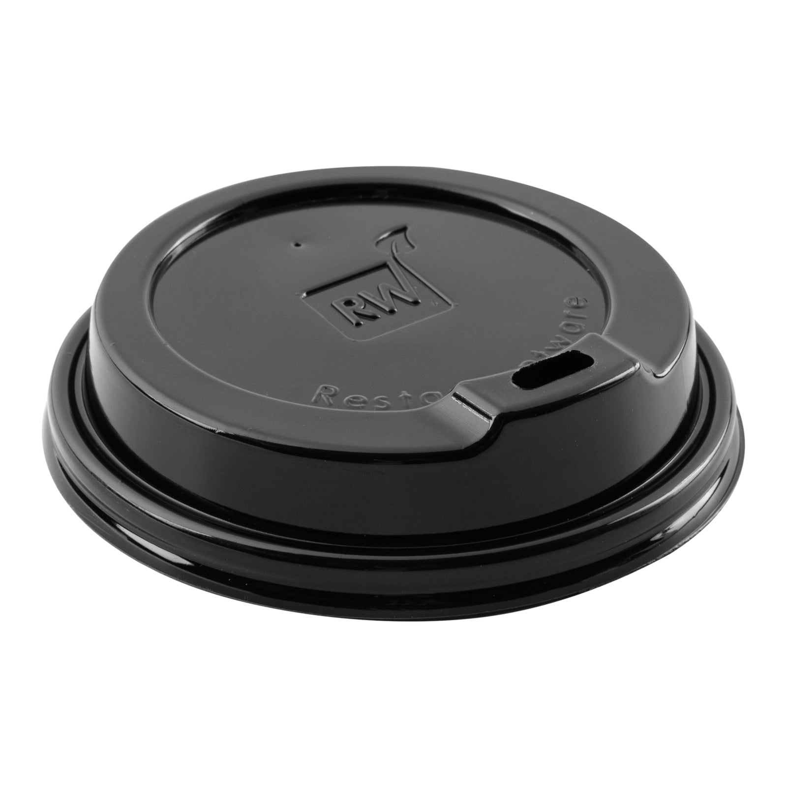 Black Plastic Coffee Cup Lid - Fits 8, 12, 16 and 20 oz - 500 count box