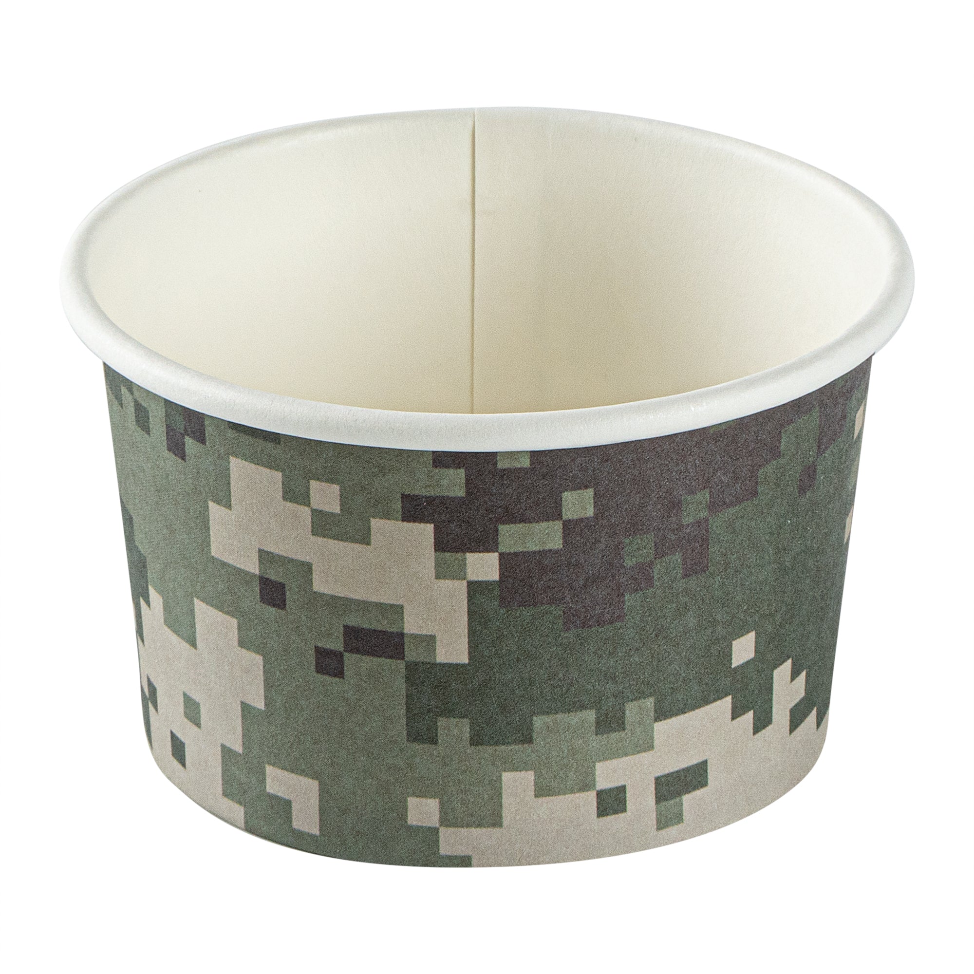 Coppetta 3 oz Round Camouflage Paper To Go Cup - 3" x 3" x 1 3/4" - 200 count box