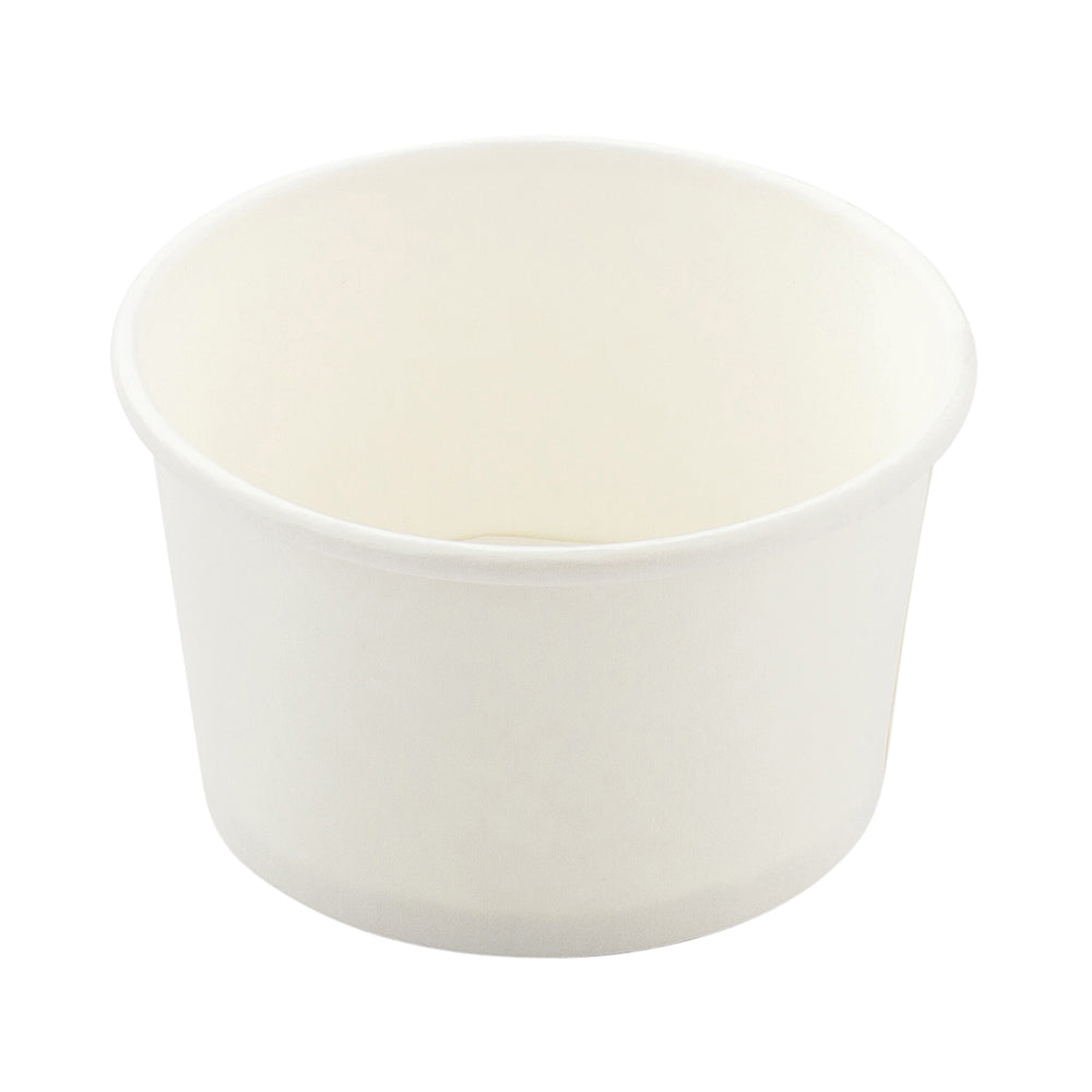 Coppetta 3 oz Round White Paper To Go Cup - 3" x 3" x 1 3/4" - 200 count box