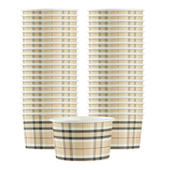 Coppetta 5 oz Round Plaid Paper To Go Cup - 3 1/4