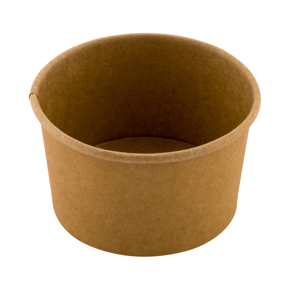 Coppetta 5 oz Round Kraft Paper To Go Cup - 3 1/4" x 3 1/4" x 2" - 200 count box