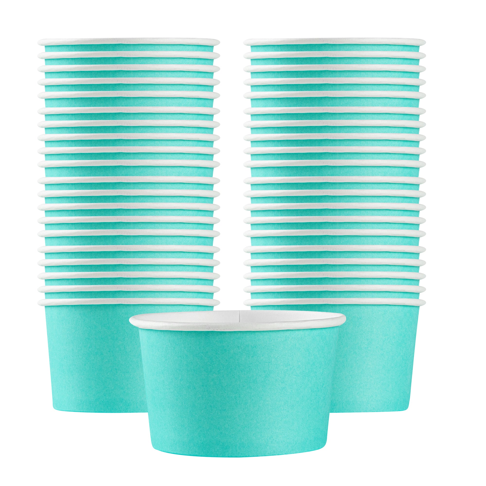 Coppetta 5 oz Round Turquoise Paper To Go Cup - 3 1/4" x 3 1/4" x 2" - 200 count box