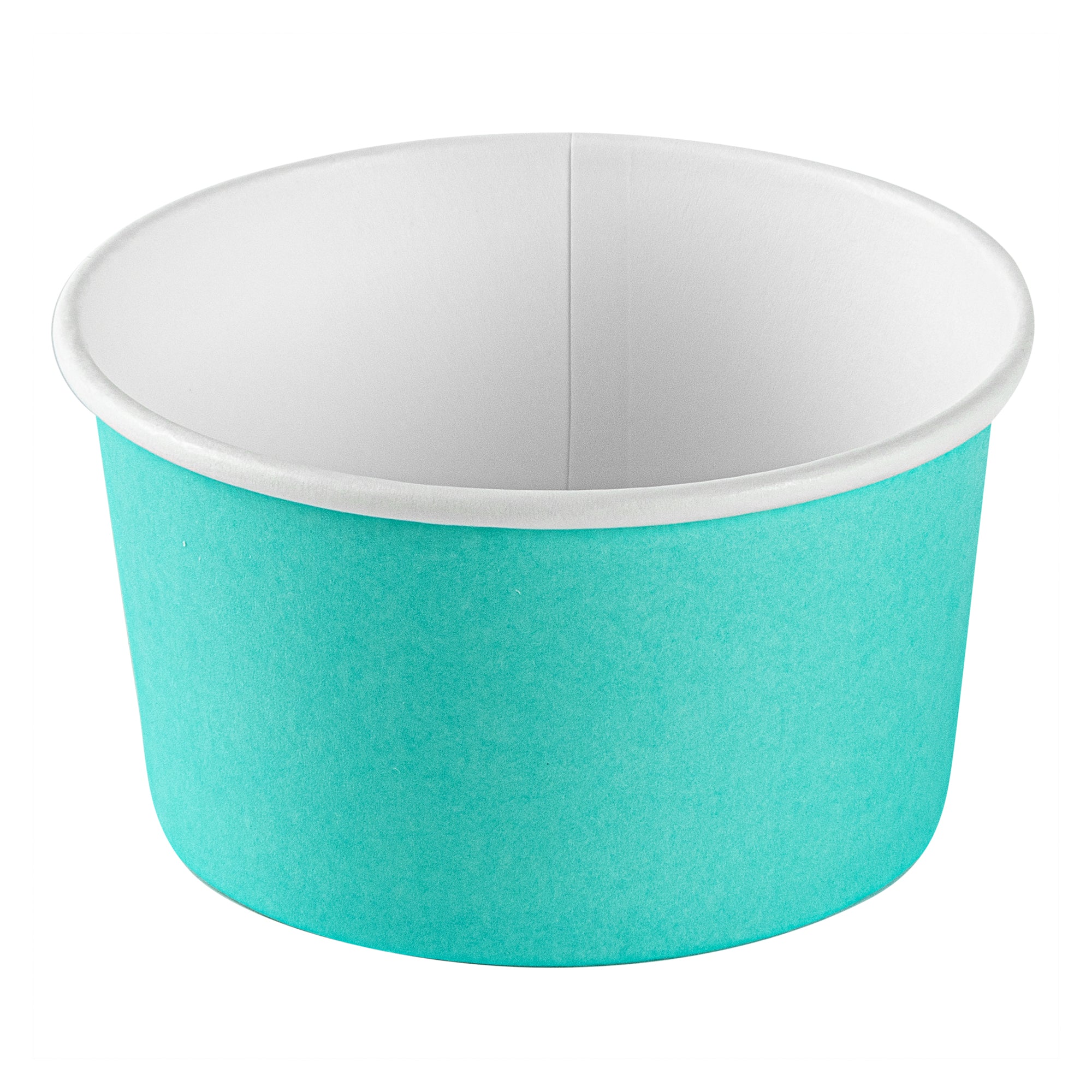 Coppetta 8 oz Round Turquoise Paper To Go Cup - 3 3/4" x 3 3/4" x 2 1/4" - 200 count box