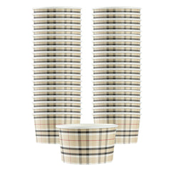 Coppetta 12 oz Round Plaid Paper To Go Cup - 4