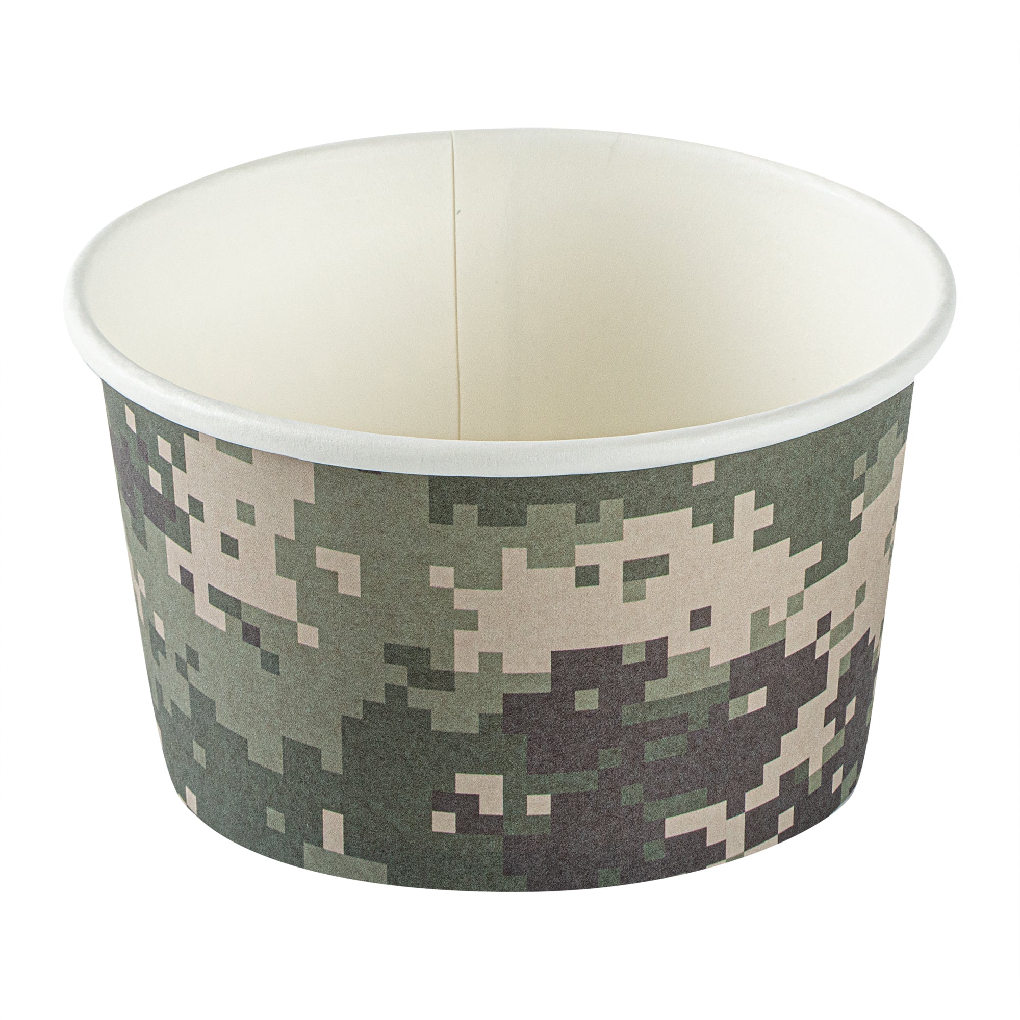 Coppetta 12 oz Round Camouflage Paper To Go Cup - 4" x 4" x 2 1/4" - 200 count box