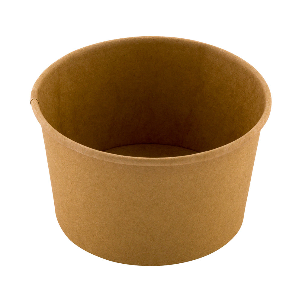 Coppetta 12 oz Round Kraft Paper To Go Cup - 4" x 4" x 2 1/4" - 200 count box