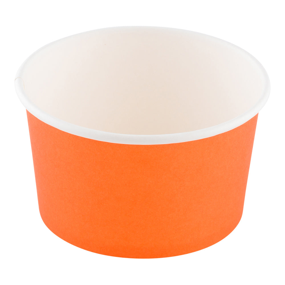 Coppetta 12 oz Round Tangerine Orange Paper To Go Cup - 4" x 4" x 2 1/4" - 200 count box