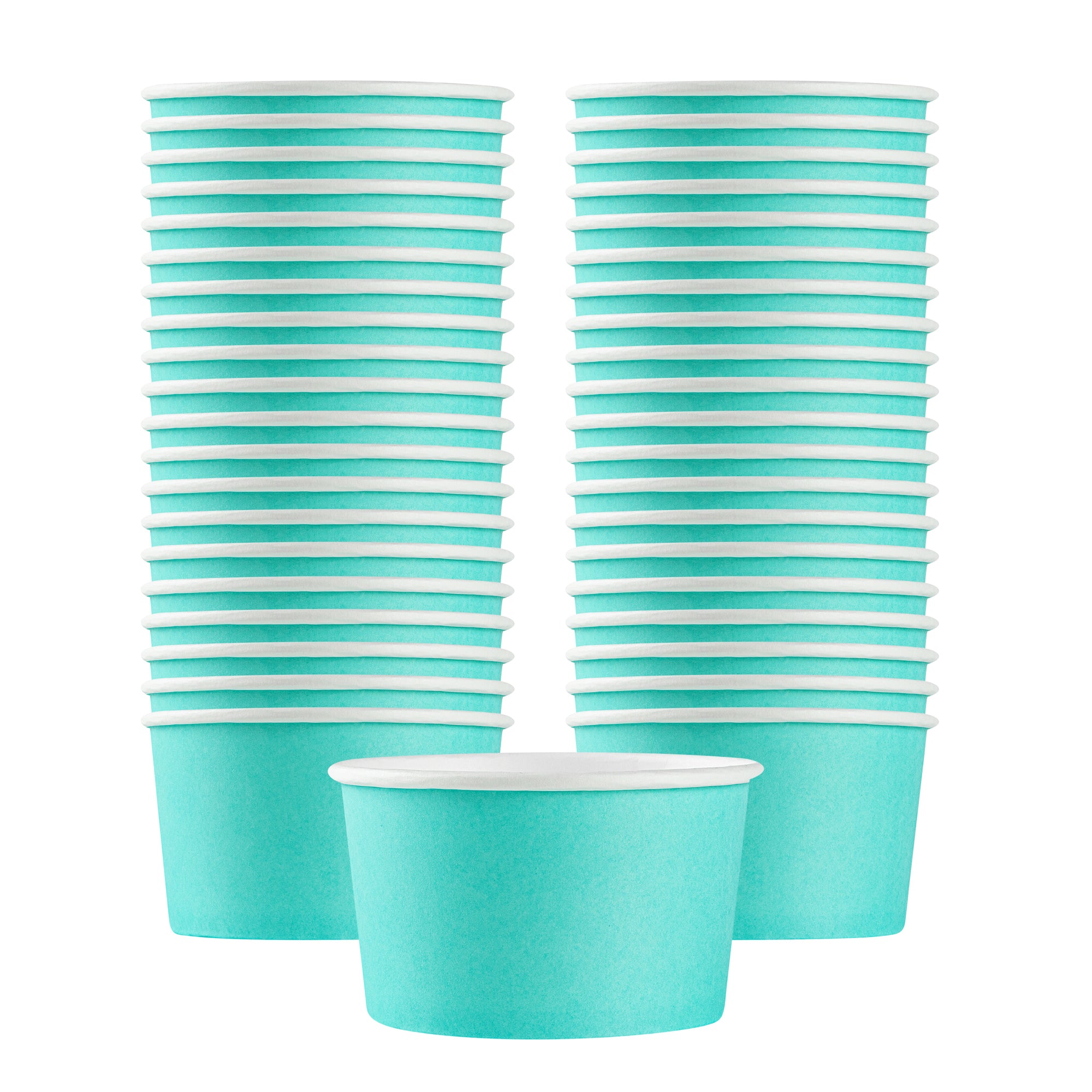 Coppetta 12 oz Round Turquoise Paper To Go Cup - 4" x 4" x 2 1/4" - 200 count box