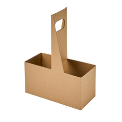 Kraft Paper Altalena Drink Carrier - Fits 2 Cups - 7 1/4