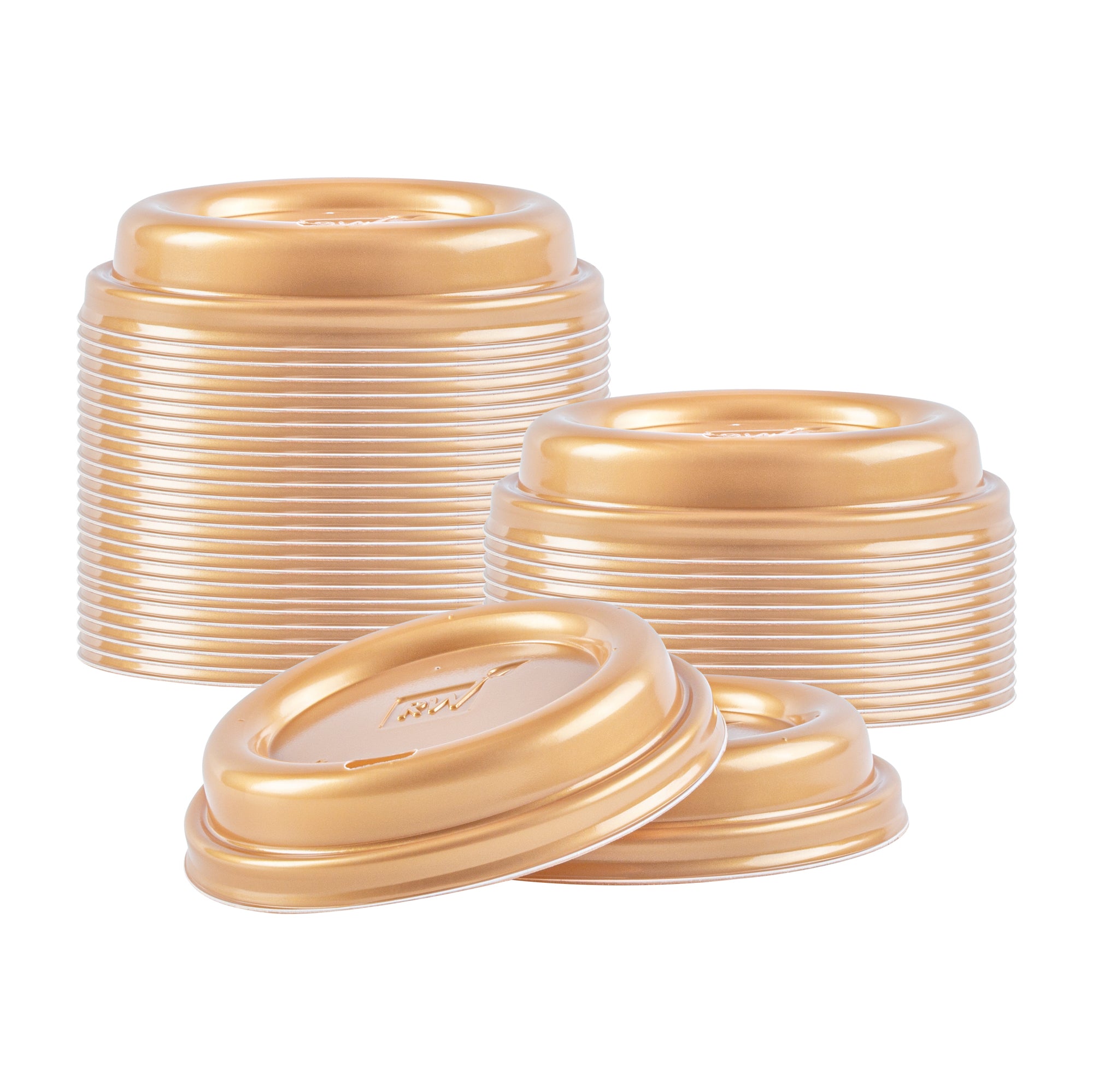 Restpresso Gold Plastic Coffee Cup Lid - Fits 8, 12, 16 and 20 oz - 500 count box