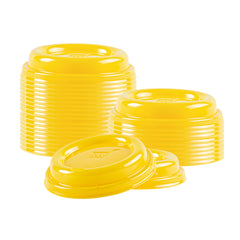 Restpresso Yellow Plastic Coffee Cup Lid - Fits 8, 12, 16 and 20 oz - 25 count box