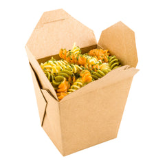 Bio Tek 26 oz Square Kraft Paper Noodle Take Out Container - 4