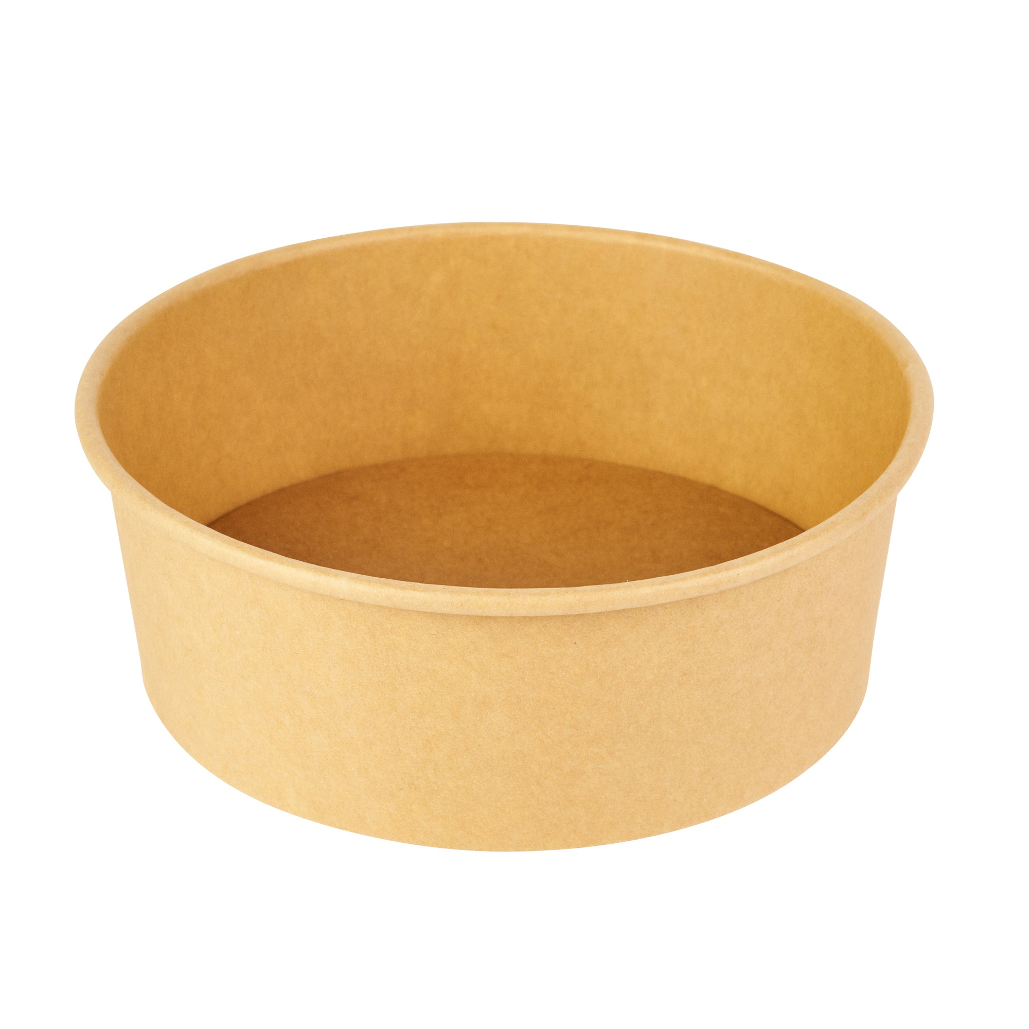 Bio Tek 44 oz Round Kraft Paper Take Out Container - 7 1/4" x 7 1/4" x 2 1/2" - 200 count box