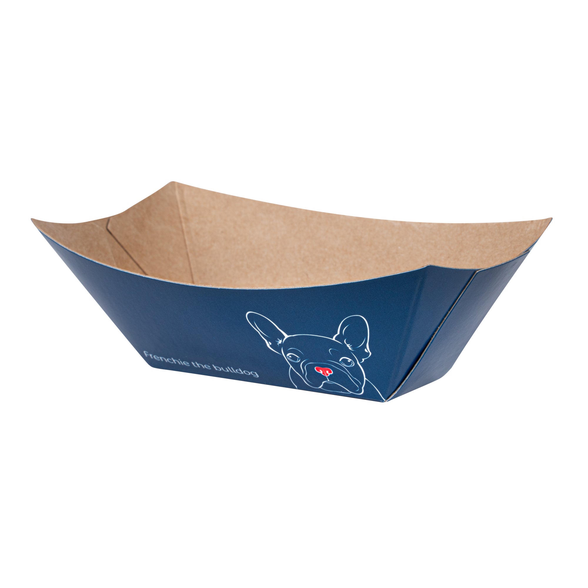 Bio Tek 2 oz Frenchie Paper Boat - 3 1/4" x 2 1/4" x 1 1/4" - 400 count box