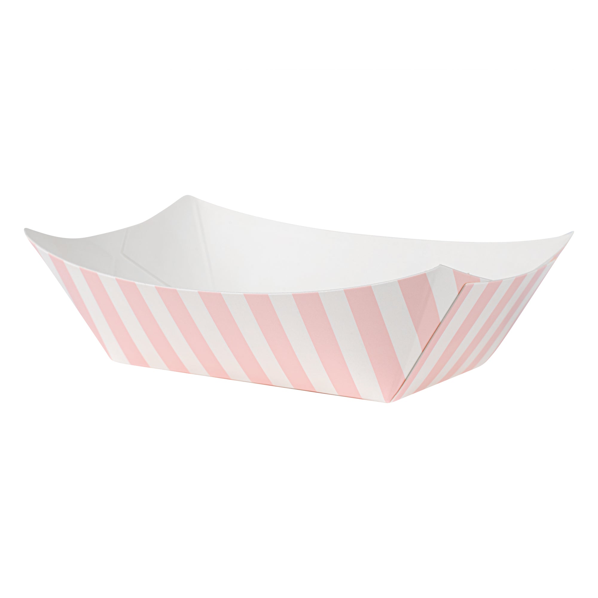 Bio Tek 6 oz Pink and White Stripe Paper #40 Boat - 3 1/4" x 2" x 1 1/2" - 400 count box