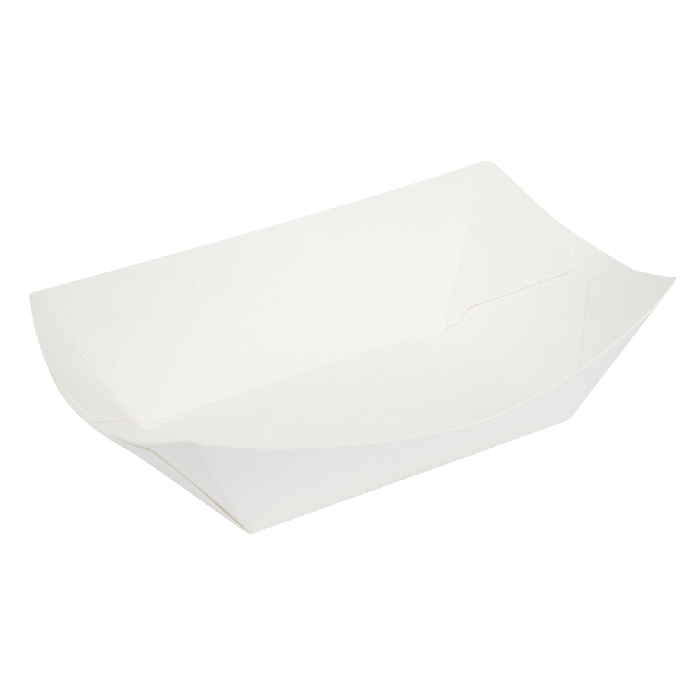 Bio Tek 6 oz White Paper #40 Boat - 3 1/4" x 2" x 1 1/2" - 400 count box