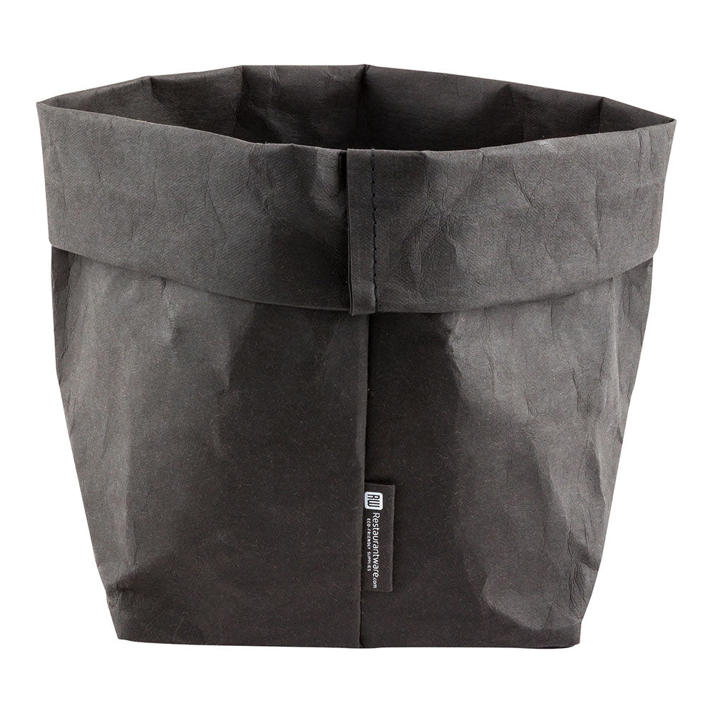 DuraLux Black Paper Washable Bag - 6 1/4" x 6 1/4" x 9 3/4" - 1 count box