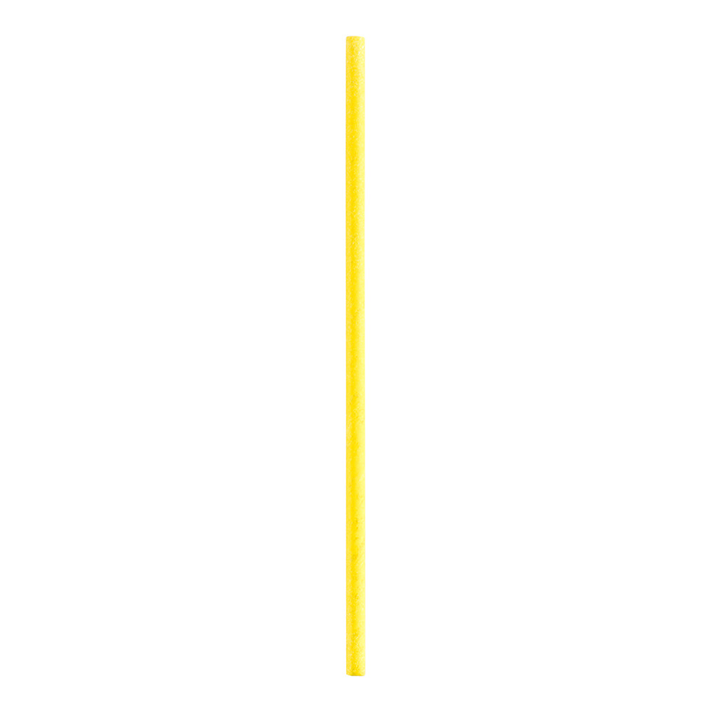 Yellow Paper Straw - Biodegradable, 6mm - 7 3/4" - 100 count box