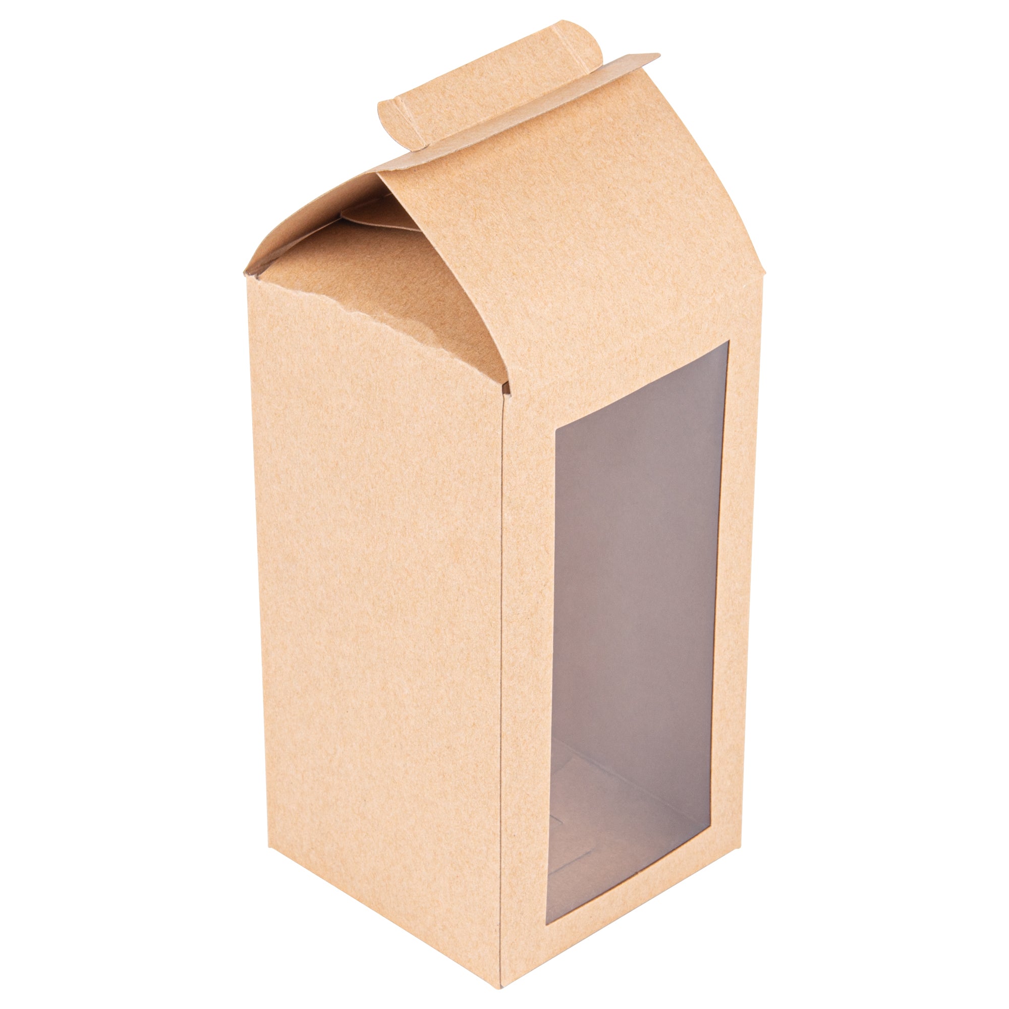 Sweet Vision Kraft Paper Tote Box - Tapered - 3 1/2" x 3 1/2" x 8 1/2" - 100 count box