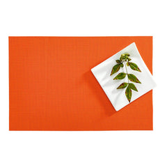 Carmel Mesh Tangerine Vinyl Woven Placemat - 16